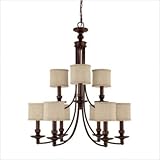 IMAGE OF Capital Loft 9 Light Chandelier Burnished Bronze