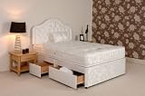 Hampton King Size Bed Set - 4 Drawer Sprung Edge Divan Bed with Luxury Pocket Sprung Mattress (150cm / 5ft)