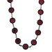 Lush Siam Red Hematite Tone Channel Necklace