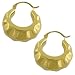 14 Karat Yellow Gold Electroform Style Hoop Earrings 14 Karat Yellow Gold Electroform Style Hoop Earrings