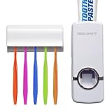 Press 2 Paste - Hands Free Automatic Toothpaste Dispenser and Toothbrush Holder