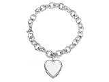 Sterling Silver 8 Heart Charm Bracelet LIFETIME WARRANTEE