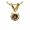 1 CT Champagne Diamond Solitaire Pendant 14K Yellow Gold