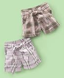 Greendog Little Girl Cuffed Plaid Short