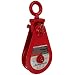 Gunnebo-Johnson SB 8S 6B T Single Sheave Snatch Block with Tailboard, 17636 lbs Load Capacity, 6" Sheave, 5/8" - 3/4" Wire Rope
