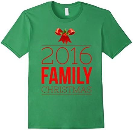 Men's 2016 Family Christmas T-Shirt Large Grass