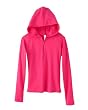 Bella Ladies 6.5 oz. Cotton/Spandex Half-Zip Hooded Pullover