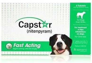 Novartis Capstar Green for Dogs over 25 pounds 6pk