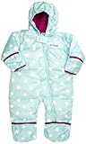 Columbia Unisex-Baby Infant Snuggly Bunny Down Bunting Bodysuit, Aqua Haze Large Dot, 6 Months