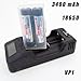ORBTRONIC Two 3400mAh Protected 18650 (Panasonic inside) Li-ion Rechargeable 3.7V Batteries & Xtar Battery Charger with Display built in
