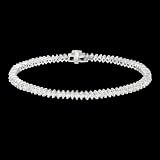 3.36 Carat .925 Sterling Silver Round Stone CZ Tennis Bracelet
