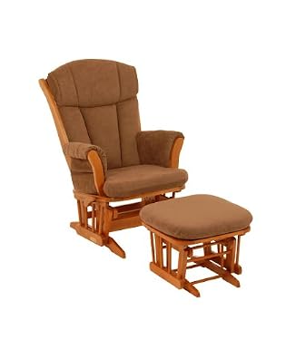 Dutailier BabyGlide Penny Recliner Glider Rocker Chair - Honey Pine & Mocha Dutailier BabyGlide Penny Recliner Glider Rocker Chair - Honey Pine & Mocha