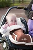 Hippy Chick Wallaboo Newborn Footmuff (Black)
