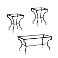 3Pc Cocktail Table/ End Table Set - Black