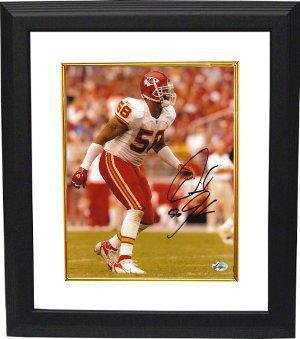 Derrick Johnson Autographed Photo - Kansas City Chiefs 8x10 Custom Framed - Autographed NFL Photos