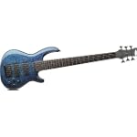 Dean Edge Quilt Top 6-String Bass, Trans Blue