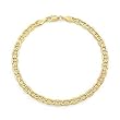 14k Yellow Gold 4.8mm Italian Mariner Chain Necklace, 20"