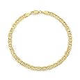 14k Yellow Gold 4.8mm Italian Mariner Chain Necklace, 20"