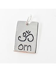 OM (Aum) Word Symbol Pendant, Reversible to KARMA Pendant crafted in Sterling Silver by Zoe and Piper, #7340