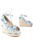 41xlZgGXojL. SL160  Floral Print Espadrille Wedge