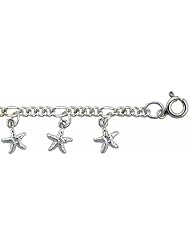 Sterling Silver Stars Charm Bracelet