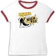 T-Shirt Ringer Woman White " Dhaka Girl ... Kick Ass ! " Bangladesh Capital