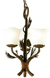 Kalco 5044PD Ponderosa Ponderosa Rustic / Country 3 Light Stairwell With Piastra Glass Included From