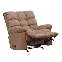 Saddle Catnapper Magnum Chaise Oversized Rocker Recliner Chair with Sensate Heat-Massage and X-TRA Comfort Ottoman