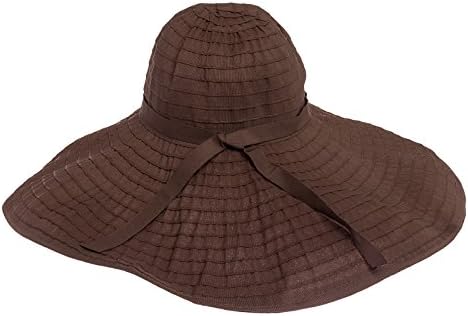Jeanne Simmons Womens 8" Shapeable Brim Packable Floppy Hat (Chocolate)