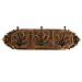 Clothes Hook With Wrought Iron Pegs And Elaborately Carved Wooden Base