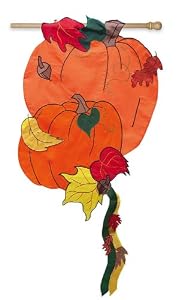 3D Pumpkins Regular Size Applique Flag