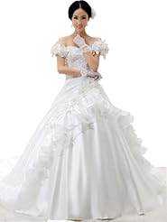 Strapless Sweetheart Satin Applique Fitted Lace  Dress