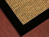 Sorrento Sisal Rug - Black, Bound in the USA - 9 Sizes Available