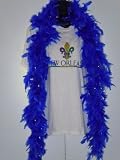 6' Royal Blue Boa with Silver Tinsel (Each)