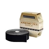 Kinesio Tex Gold Water Resistant Tape, Black, 2 Inches X 103.3 Feet