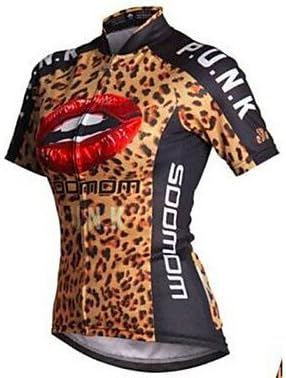 Fashion Female Leopard Riding Bike Suit