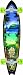 Palisades Midnight Light Rietveld Skateboard Complete (9.37 x 38)