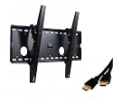 VideoSecu Tilting Wall Mount Bracket Plasma LCD HDTV Flat Panel TV For Sanyo 37 40 42 46 50 52 '' inch TV DP37647 LMU-TK40C1 LMU-TK40C2 LMU-TK40D2 42LM4WPN-(CE42LM4WPN) DP42647 DP42848 DP42647 PDP42H2W DP46848 DO50747 DP52848 with free 6ft HDMI cable B33