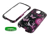 Pink Butterfly Design Snap On Hard Case for LG Optimus T P509 Phone, T-Mobi ....
