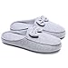 Ofoot Women's Cotton Memory Foam Anti-slip House Slippers with Cute Bow