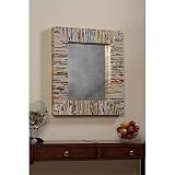 Rectangular Mirror - Recycled Magazine Frame in Multi Color