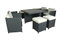 Rattan Sitzgruppe Gartenm&ouml;bel Tisch Sessel ToS4+4