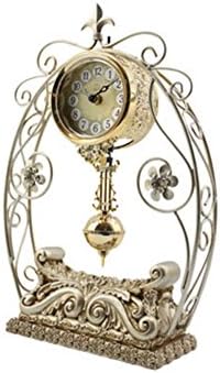 Unique Creative Style Desk Shelf Mantel Decorative Clock with Swinging Pendulum (DYD-66215B)