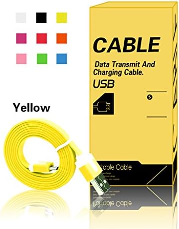 Visotre (9 Colors) Micro USB 2.0 Cable (1M) for Android/Sumsang/Lenovo/Huawei/Xiaomi/HTC/Motorola/Nokia and More-Premium High Speed USB 2.0 A Male to Micro B Sync and Charging Cables(Yellow)