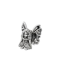 Winged Fairy Charm in Sterling Silver For 3mm Charm Bracelets