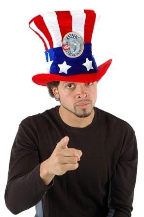 USA Uncle Sam REPUBLICAN Campaign Hat - Lots of Patriotic and Election Year Fun! (One Size Adult, Adjustable)