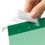 Pendaflex Tabs Plastic For Suspension Files Clear Ref 94514 [Pack 25]