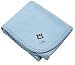 Kushies Mocha Crown Solid/Stripe Blanket, Blue