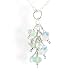 Authentic Sea Glass Drop Necklace, Seafoam Tones, 36" Sterling Silver Chain