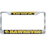 Iowa Hawkeyes NCAA Chrome License Plate Frame